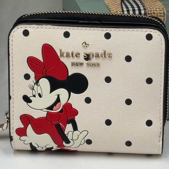 Kate Spade New York Disney x Minnie Mouse small zip around wallet - Picture 2 of 7